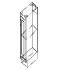 SW-B9FHD Shaker White Base Full Height Door Cabinet 9"W × 34 1/2"H × 24"D