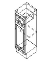 SG-B21 Shaker Gray Base Cabinet 21"W × 34 1/2"H × 24"D