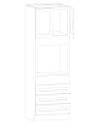 SG-OC339024 Shaker Gray Oven Cabinet 33"W × 90"H × 24"D(Can be modified to fit double oven at job site)